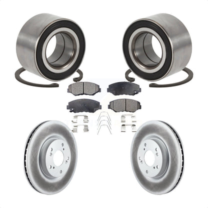 Wheel Bearing Coated Disc Brake Rotor & Pads Front Kit For Honda Civic Acura ILX