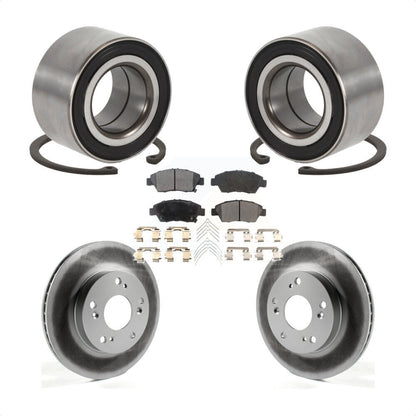 Wheel Bearing Coated Disc Brake Rotor And Pads Front Kit For 2015 Acura ILX 1.5L