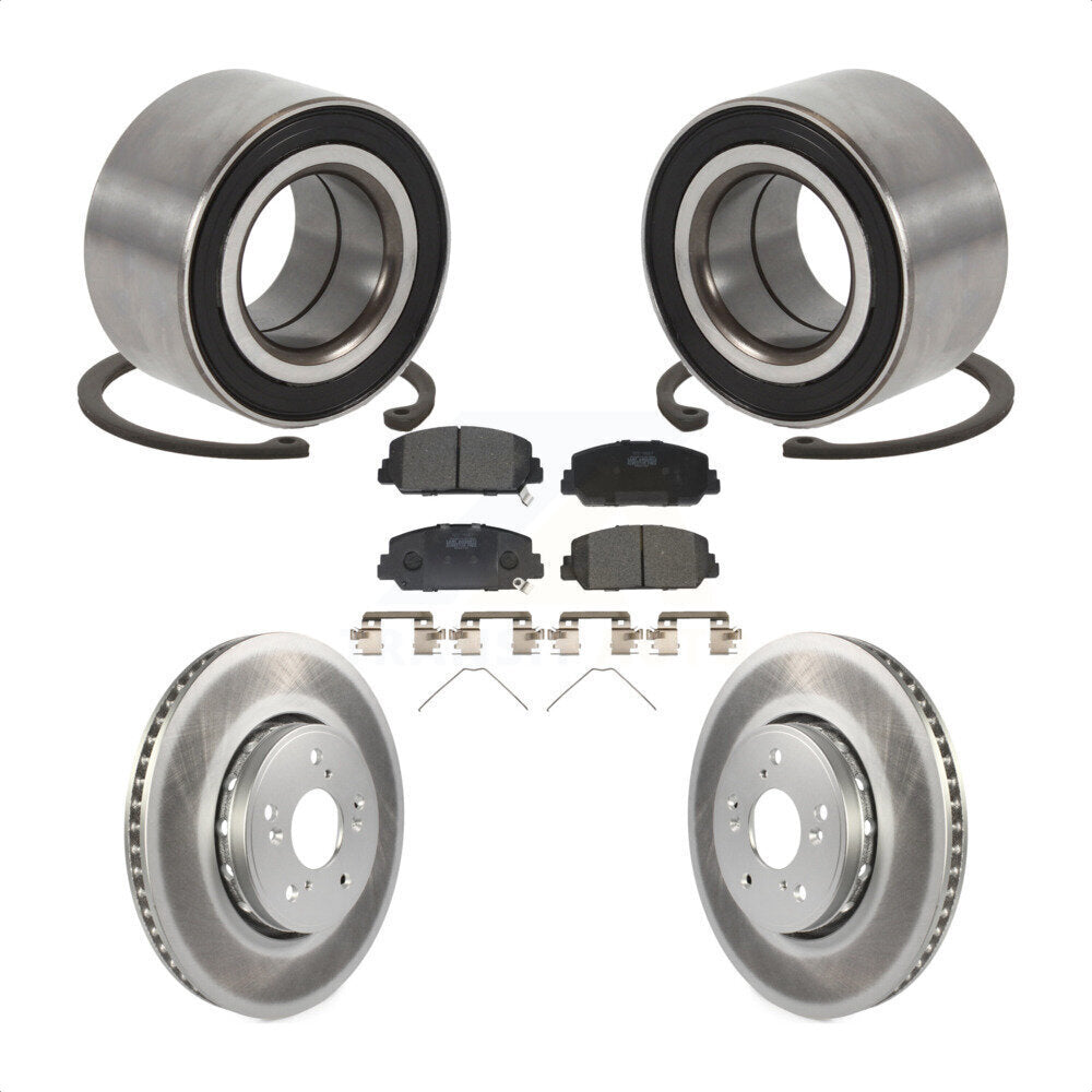 Wheel Bearing Coated Disc Brake Rotors And Pads Front Kit For 2016 Acura ILX