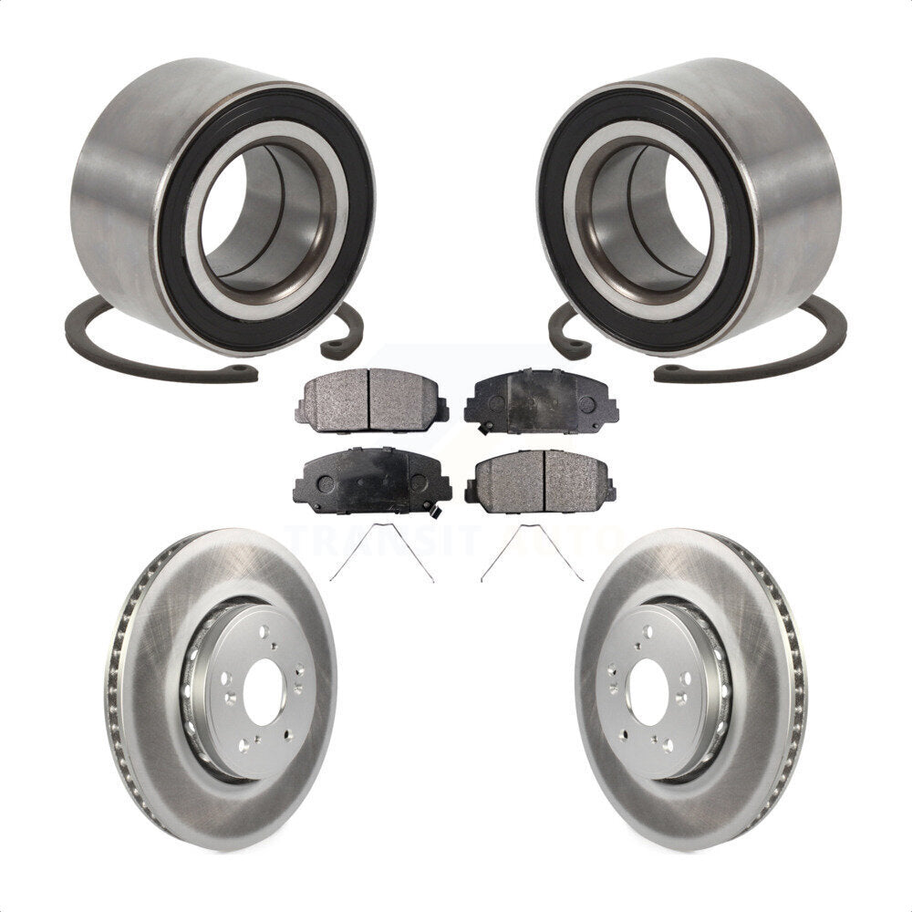 Wheel Bearing Coated Disc Brake Rotors And Pads Front Kit For 2016 Acura ILX