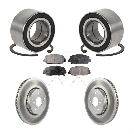 Wheel Bearing Coated Disc Brake Rotors And Pads Front Kit For 2016 Acura ILX