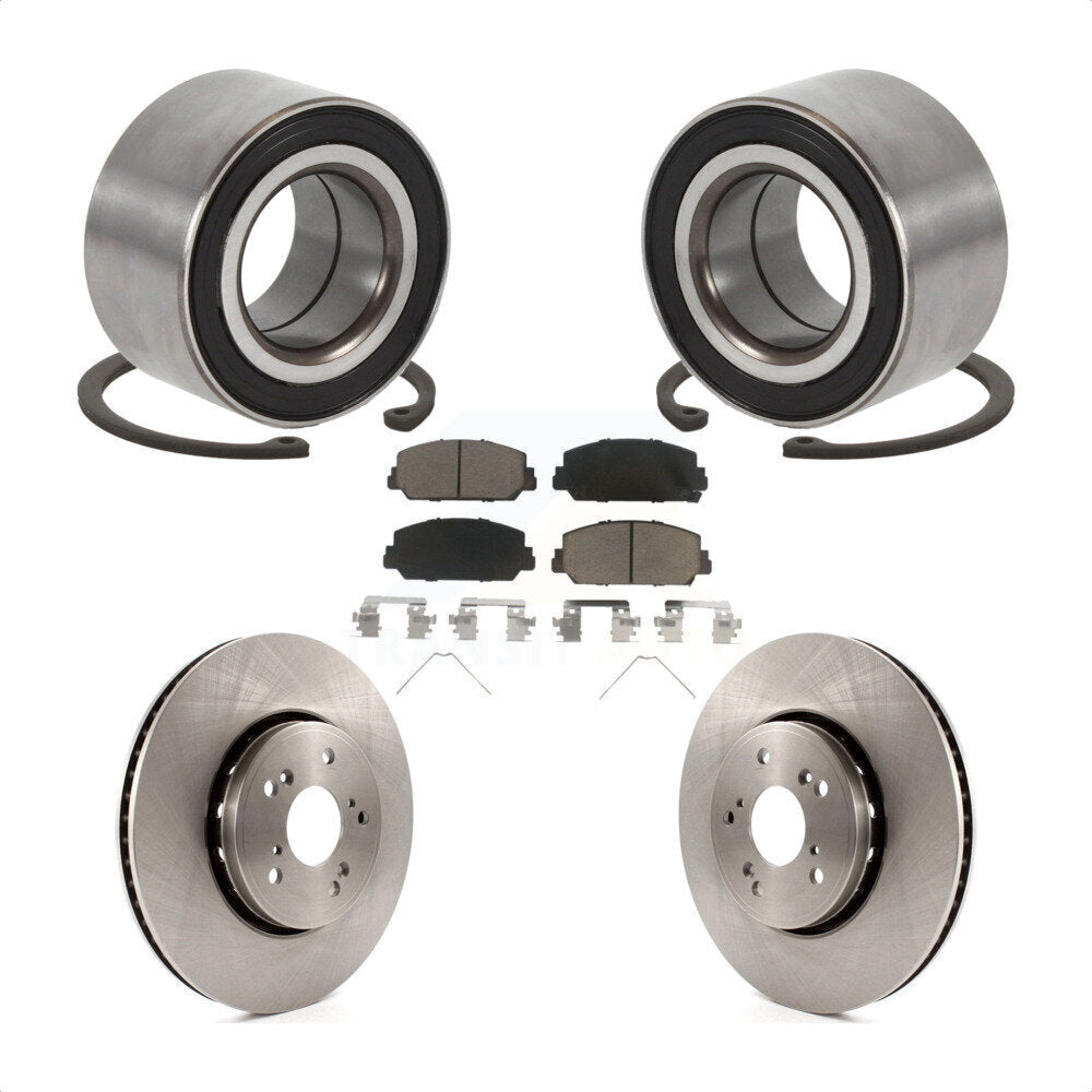 Wheel Bearing Disc Brake Rotors And Ceramic Pads Front Kit For 2016 Acura ILX