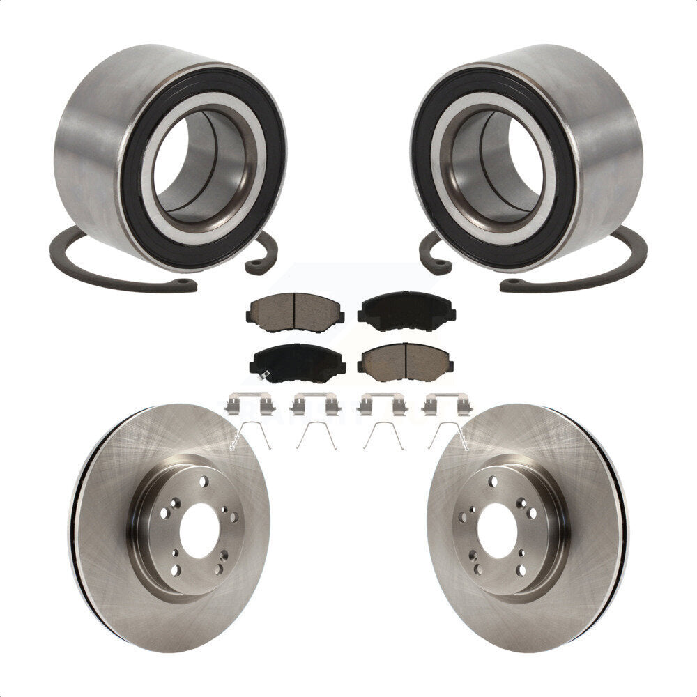Wheel Bearing Disc Brake Rotors And Pads Front Kit For Honda Civic Acura ILX