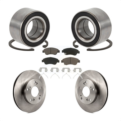 Wheel Bearing Disc Brake Rotor And Ceramic Pad Front Kit For 2015 Acura ILX 1.5L