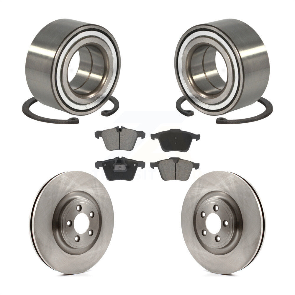 Wheel Bearing Disc Brake Rotors And Ceramic Pads Front Kit For Jaguar XJ