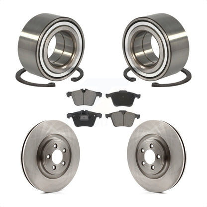 Wheel Bearing Disc Brake Rotors And Ceramic Pads Front Kit For Jaguar XJ