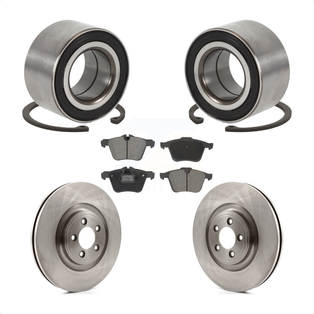 Wheel Bearing Disc Brake Rotors And Ceramic Pads Front Kit For 2015 Jaguar XK