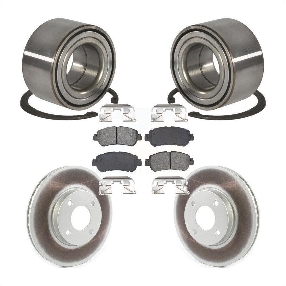 Wheel Bearing Coated Disc Brake Rotors And Pads Front Kit For Nissan Kicks Versa