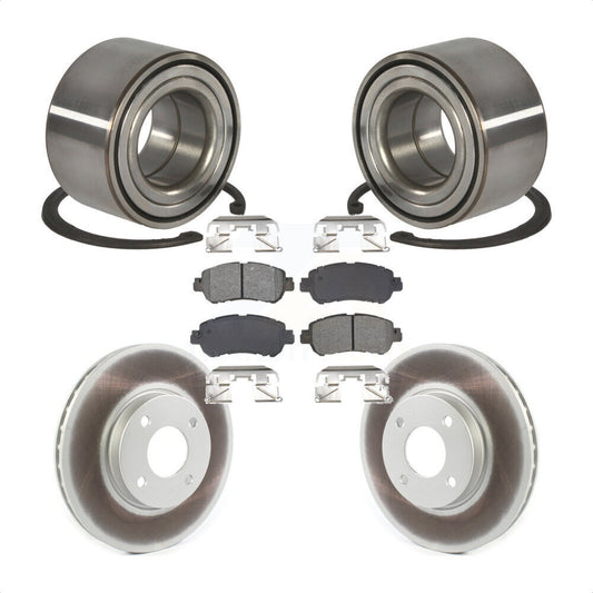 Wheel Bearing Coated Disc Brake Rotors And Pads Front Kit For Nissan Kicks Versa