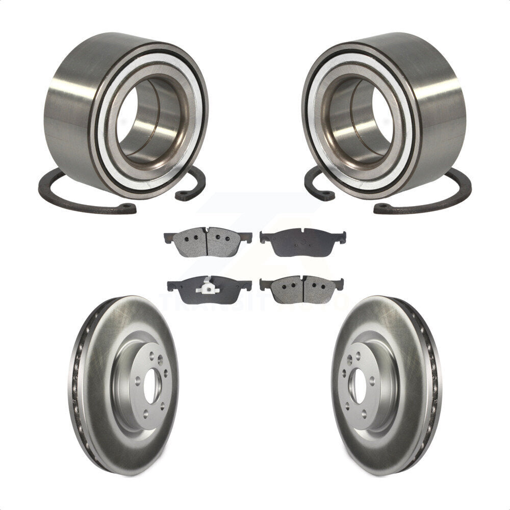 Wheel Bearing Coated Brake Rotor & Pads Front Kit For Land Rover Discovery Sport