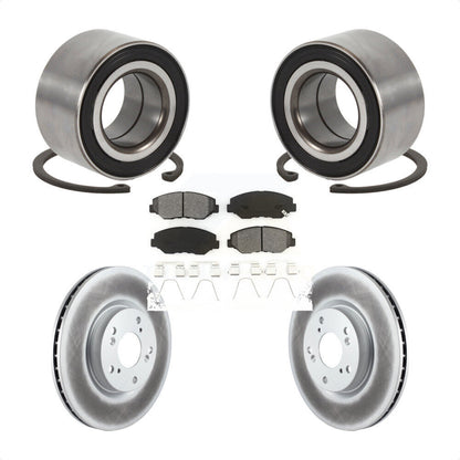 Wheel Bearing Coated Disc Brake Rotor & Pads Front Kit For Honda Civic Acura ILX