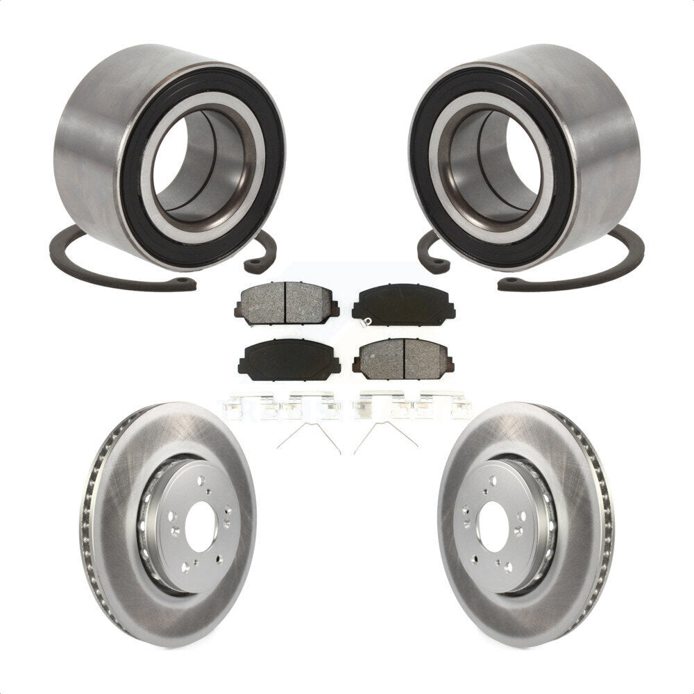 Wheel Bearing Coated Disc Brake Rotors And Pads Front Kit For 2016 Acura ILX