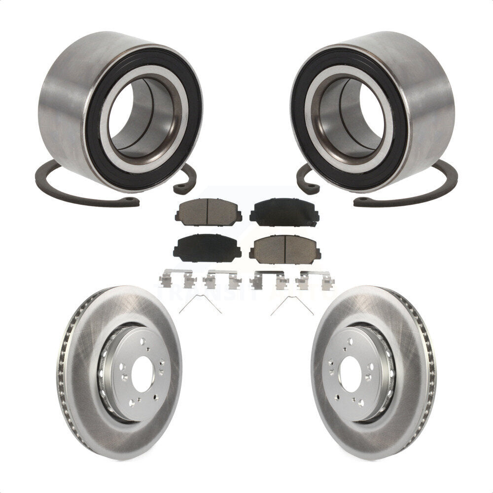 Wheel Bearing Coated Disc Brake Rotors And Pads Front Kit For 2016 Acura ILX