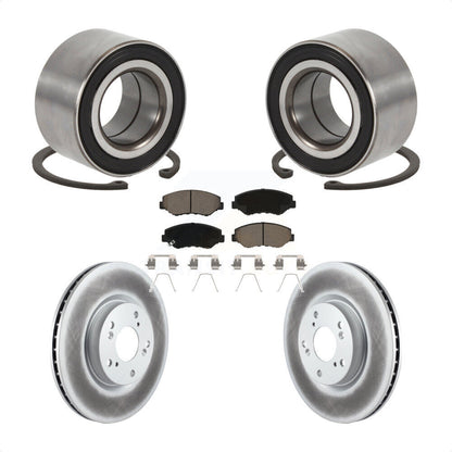 Wheel Bearing Coated Disc Brake Rotor & Pads Front Kit For Honda Civic Acura ILX