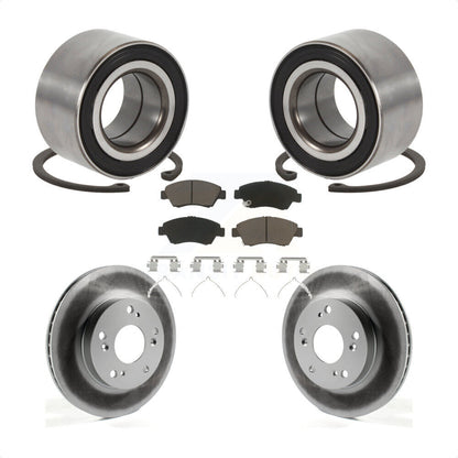 Wheel Bearing Coated Disc Brake Rotor And Pads Front Kit For 2015 Acura ILX 1.5L