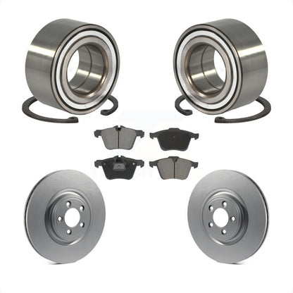 Wheel Bearing Coated Disc Brake Rotors And Ceramic Pads Front Kit For Jaguar XJ