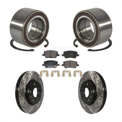 Wheel Bearing Drill Slot Brake Rotor Pad Front Kit For 2018-2020 Chevrolet Sonic