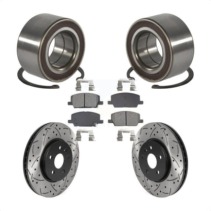Wheel Bearing Drilled Slot Brake Rotor Pads Front Kit For Buick Encore Chevrolet