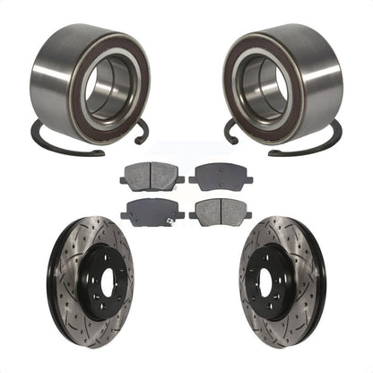 Wheel Bearing Drill Slot Brake Rotor Pad Front Kit For 2018-2020 Chevrolet Sonic