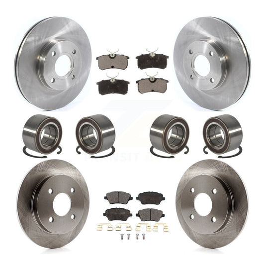 Bearing Disc Brake Rotor Pads Front Rear Kit (10Pc) For 2014-2019 Ford Fiesta ST