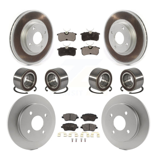 Bearing Coat Brake Rotor Pads Front Rear Kit (10Pc) For 2014-2019 Ford Fiesta ST