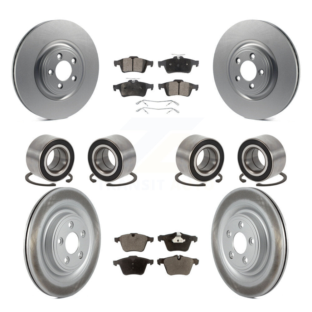 Bearing Coated Disc Brake Rotor And Pad Front Rear Kit (10Pc) For 2015 Jaguar XK
