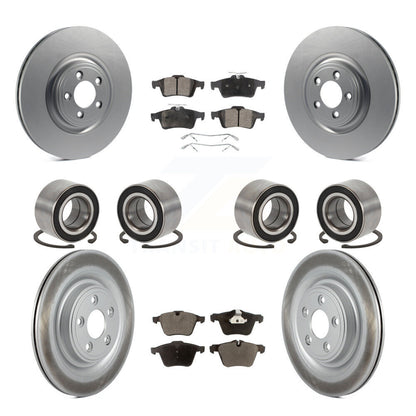 Bearing Coated Disc Brake Rotor And Pad Front Rear Kit (10Pc) For 2015 Jaguar XK