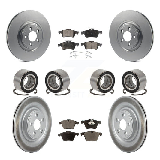 Bearing Coated Disc Brake Rotor And Pad Front Rear Kit (10Pc) For 2015 Jaguar XK