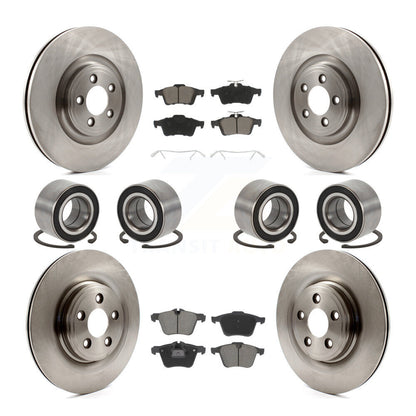 Wheel Bearing Disc Brake Rotor And Pads Front Rear Kit (10Pc) For 2015 Jaguar XK