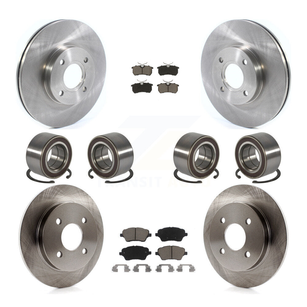 Bearing Disc Brake Rotor Pads Front Rear Kit (10Pc) For 2014-2019 Ford Fiesta ST
