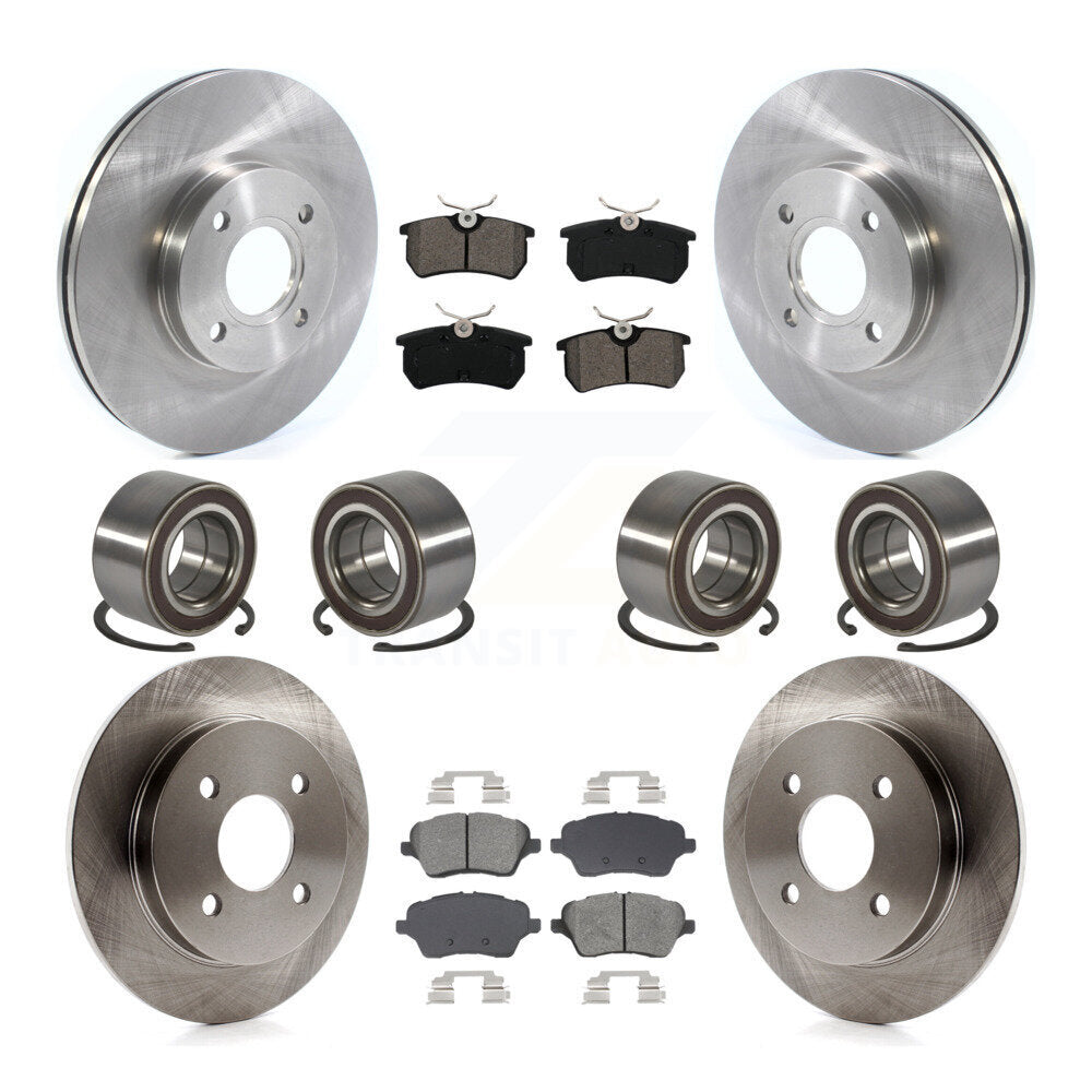 Bearing Disc Brake Rotor Pads Front Rear Kit (10Pc) For 2014-2019 Ford Fiesta ST