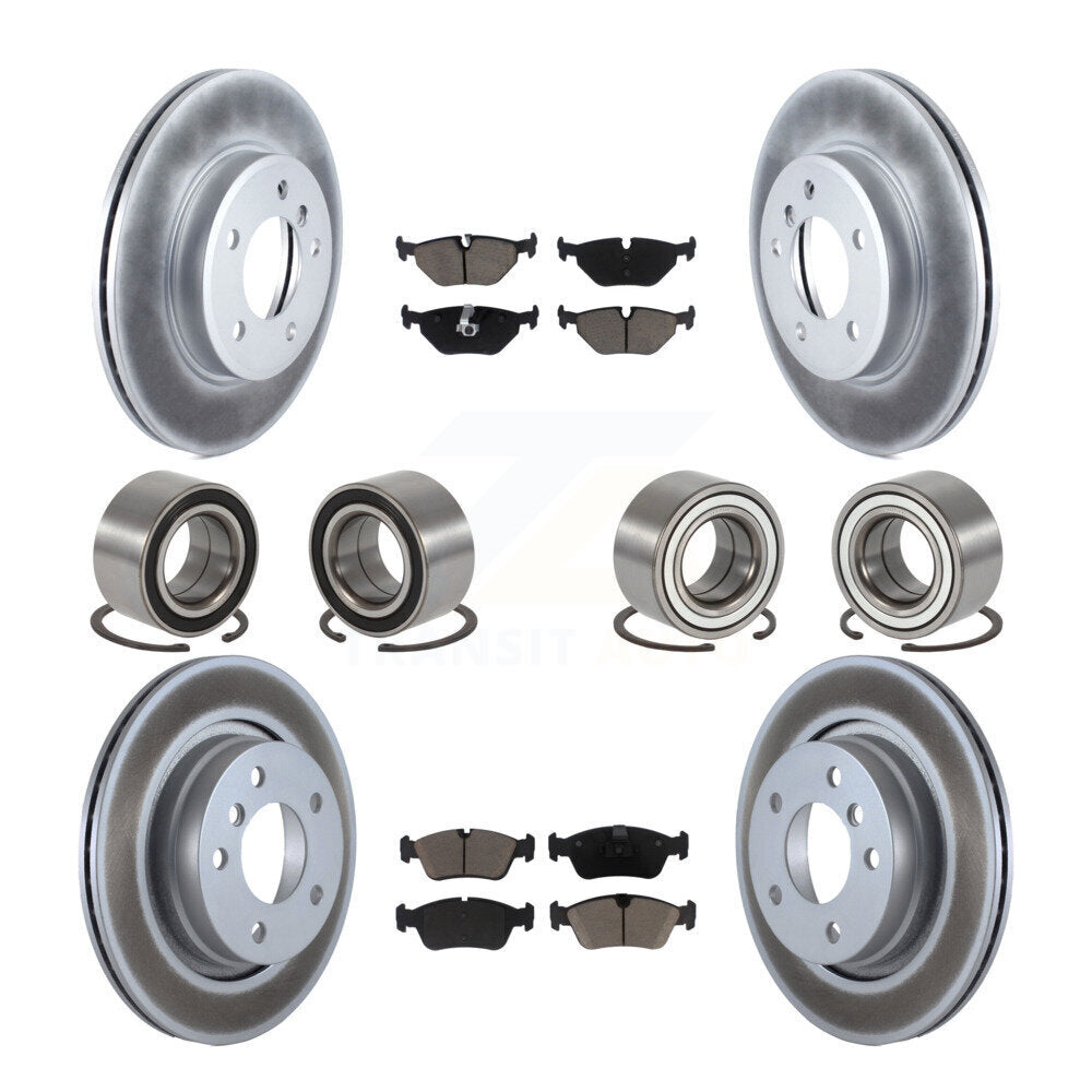 Bearing Coated Disc Brake Rotor Pad Front Rear Kit (10Pc) For 2001-2005 BMW 325i