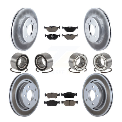 Bearing Coated Disc Brake Rotor Pad Front Rear Kit (10Pc) For 2001-2005 BMW 325i