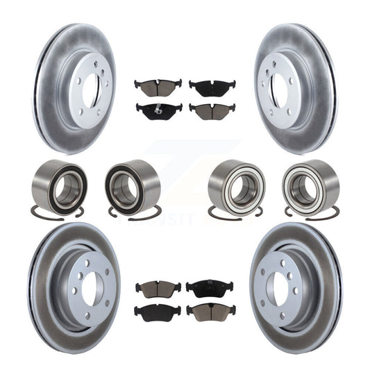 Bearing Coated Disc Brake Rotor Pad Front Rear Kit (10Pc) For 2001-2005 BMW 325i