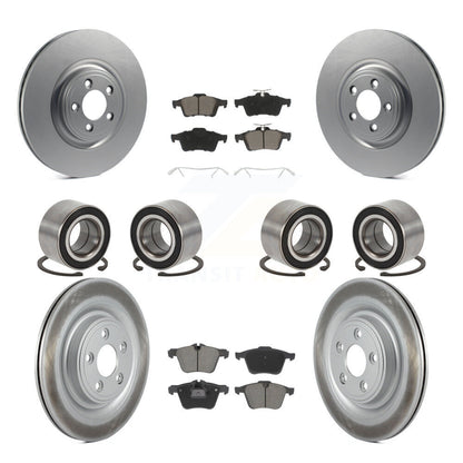 Bearing Coated Disc Brake Rotor And Pad Front Rear Kit (10Pc) For 2015 Jaguar XK