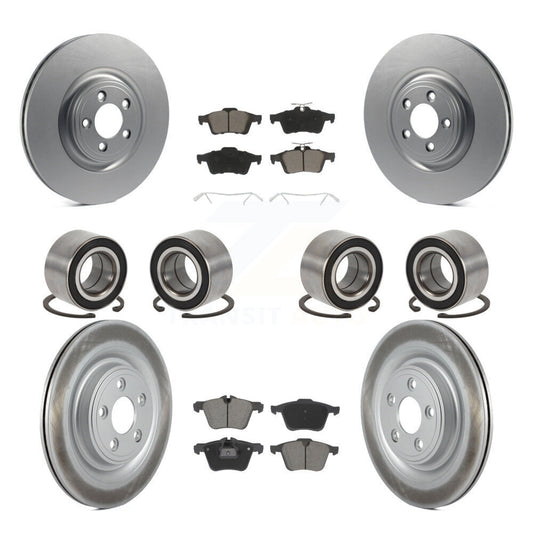 Bearing Coated Disc Brake Rotor And Pad Front Rear Kit (10Pc) For 2015 Jaguar XK