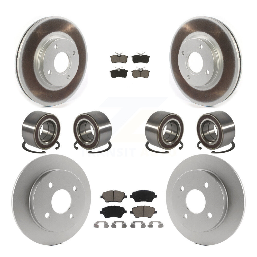 Bearing Coat Brake Rotor Pads Front Rear Kit (10Pc) For 2014-2019 Ford Fiesta ST