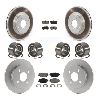 Bearing Coat Brake Rotor Pads Front Rear Kit (10Pc) For 2014-2019 Ford Fiesta ST
