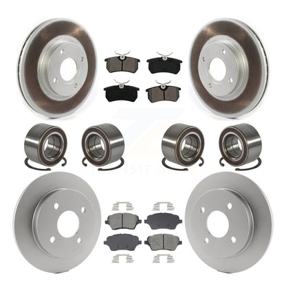 Bearing Coat Brake Rotor Pads Front Rear Kit (10Pc) For 2014-2019 Ford Fiesta ST