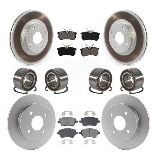 Bearing Coat Brake Rotor Pads Front Rear Kit (10Pc) For 2014-2019 Ford Fiesta ST