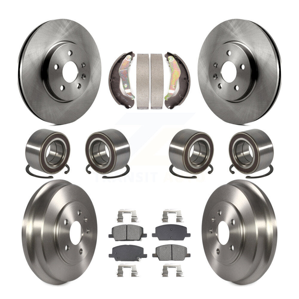 Bearing Disc Brake Rotor & Pad Shoe Front Rear Kit (10Pc) For Chevrolet Trax AWD