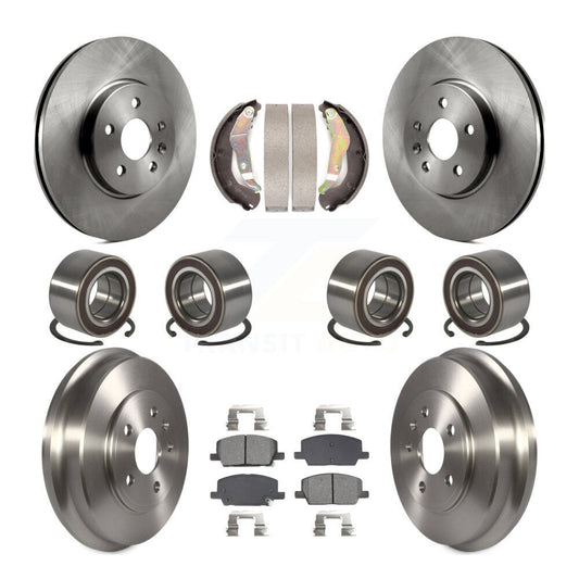 Bearing Disc Brake Rotor & Pad Shoe Front Rear Kit (10Pc) For Chevrolet Trax AWD