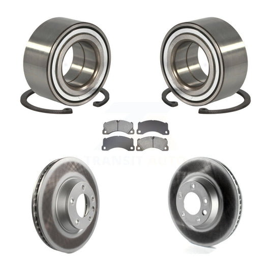 Wheel Bearing Coated Disc Brake Rotors And Pads Front Kit For Porsche Cayenne