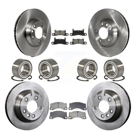 Bearing Brake Rotor Pad Front Rear Kit (10Pc) For 2011-2012 Porsche Cayenne Base