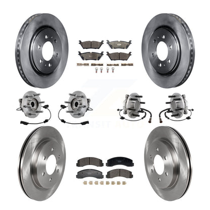 Hub Bearing Brake Rotor & Pads Front Rear Kit (10Pc) For Ford Expedition Lincoln