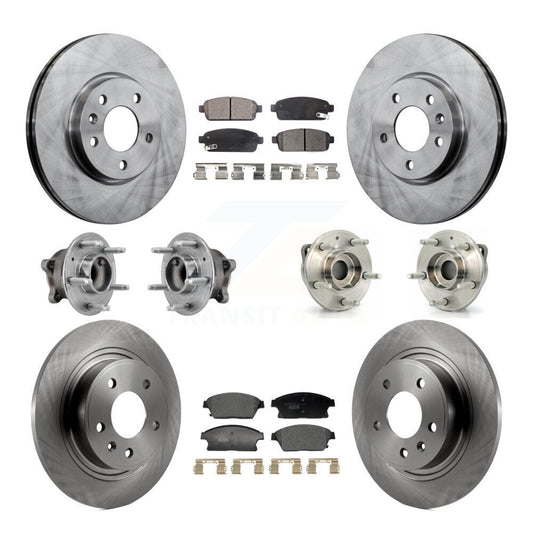 Hub Bearing Brake Rotor And Pad Front Rear Kit (10Pc) For Buick Verano Chevrolet