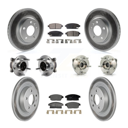 Hub Bearing Coat Brake Rotor Pad Front Rear Kit (10Pc) For Chevrolet Cruze Buick