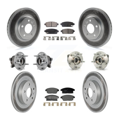 Hub Bearing Coated Brake Rotor & Pad Front Rear Kit (10Pc) For Buick Verano Volt