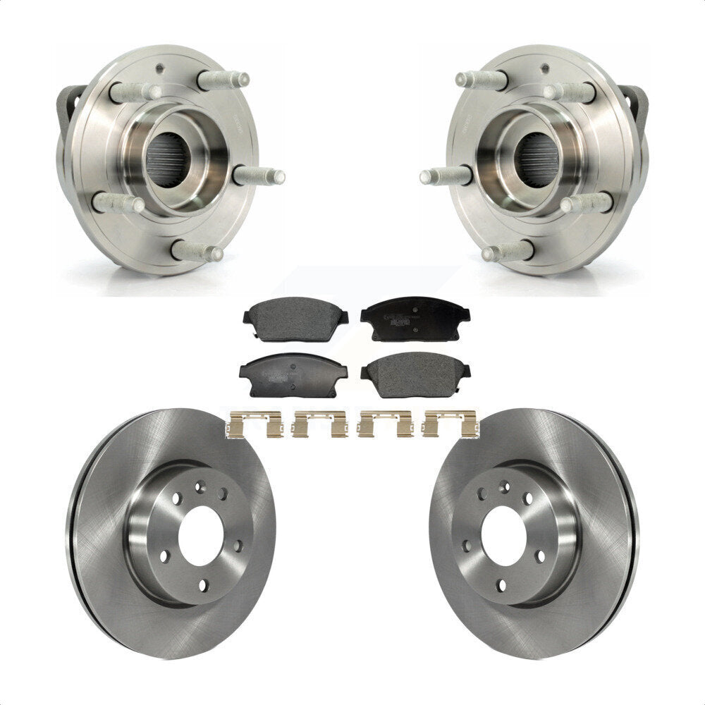 Hub Bearing Assembly Disc Brake Rotor And Ceramic Pad Front Kit For Cadillac ATS