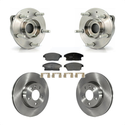 Hub Bearing Assembly Disc Brake Rotor And Ceramic Pad Front Kit For Cadillac ATS